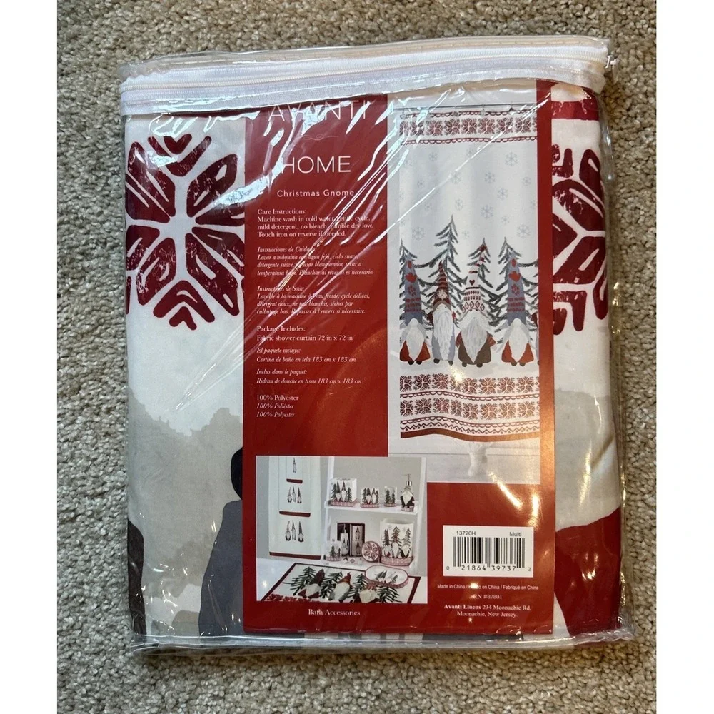 Christmas Gnomes Shower Curtain 72
